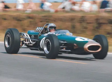  ?? ?? Jack Brabham at the Daily Mail Race of Champions in March 1967 at the Brands Hatch circuit in Fawkham, Great Britain. Picture: Getty Images