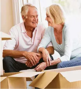  ??  ?? A senior move specialist works with clients to determine which possession­s will come to the new location and how to disburse the remainder.