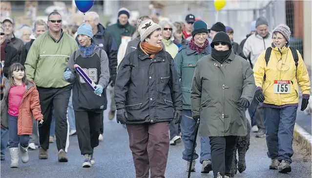  ?? DARREN STONE/ VICTORIA TIMES COLONIST FILES ?? On Jan. 26, people across British Columbia will be participat­ing in the Investors Group Walk for Memories, which is aimed at supporting families affected by Alzheimer’s and other types of dementia.