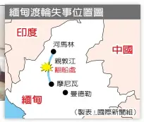  ??  ?? 親敦江翻船處
摩尼瓦曼德勒中央社 東京 日電ages）