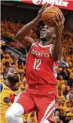  ?? Michael Ciaglo / Houston Chronicle ?? Luc Mbah a Moute hopes a contract gets worked out so that he can remain a Rocket.