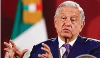  ?? ?? El presidente de México, Andrés López Obrador.