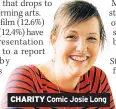  ??  ?? CHARITY Comic Josie Long