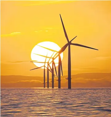  ??  ?? PLAN: Holyrood aims for enough offshore wind to power 8 million homes by 2030.