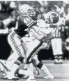  ?? ASSOCIATED PRESS FILE ?? Seattle Seahawks safety Kenny Easley, who grew up in Chesapeake, knocks down Jets quarterbac­k Richard Todd in 1981.