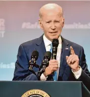  ?? Christian Abraham/Hearst Connecticu­t Media ?? President Joe Biden speaks during The National Safer Communitie­s Summit, held at the University of Hartford in West Hartford on June 16, 2023.