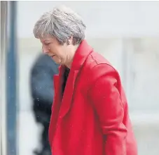  ?? /Reuters ?? Sanctuary: Britain’s Prime Minister Theresa May, who is coming under pressure from all sides. returns to Downing Street in London on Monday.