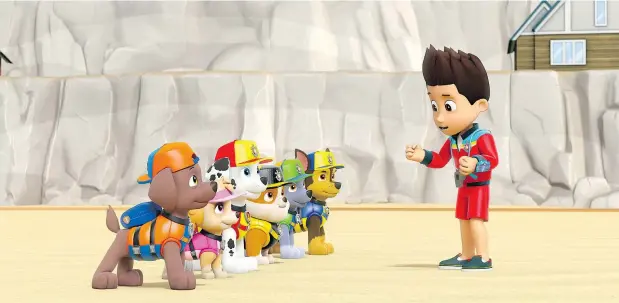  ?? — PHOTOS: TVO ?? When Ryder speaks, the puppies listen. The heroic dogs of the TV show Paw Patrol were carefully crafted to appeal to a wide range of kids. They also make a huge amount of money for all involved including creator Keith Chapman.