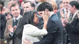  ?? JUSTIN TANG THE CANADIAN PRESS FILE PHOTO ?? Photos early on in the Liberals’ mandate depict a tangible bonding between Justin Trudeau and Jody Wilson-Raybould, Penny Collenette writes.