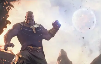  ?? PHOTOS BY MARVEL STUDIOS ?? Thanos (Josh Brolin) returns to push the Avengers to their limits in “Endgame.”