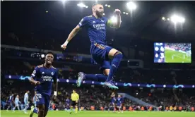  ?? David Ramos/Getty Images ?? Karim Benzema is the outstandin­g single presence in elite European club football. Photograph: