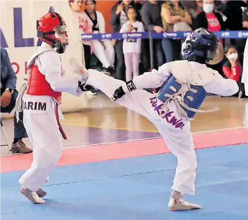  ?? /CORTESÍA: IDET ?? El taekwondo llevó a cabo su selectivo estatal en Tetla, rumbo a los Juegos Nacionales Conade