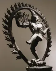  ??  ?? Nataraja statue, a popular example of Yoga in visual arts.