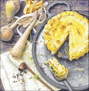  ?? Running Press ?? Butterbur’s Savory Pie from “Gastronoge­ek: 42 Recipes from Your Favorite Imaginary Worlds.”