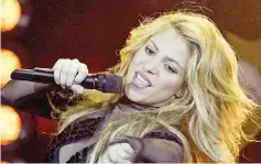  ??  ?? Shakira cancelled the remainder of her world tour because of a problem with her vocal cords. — File photo