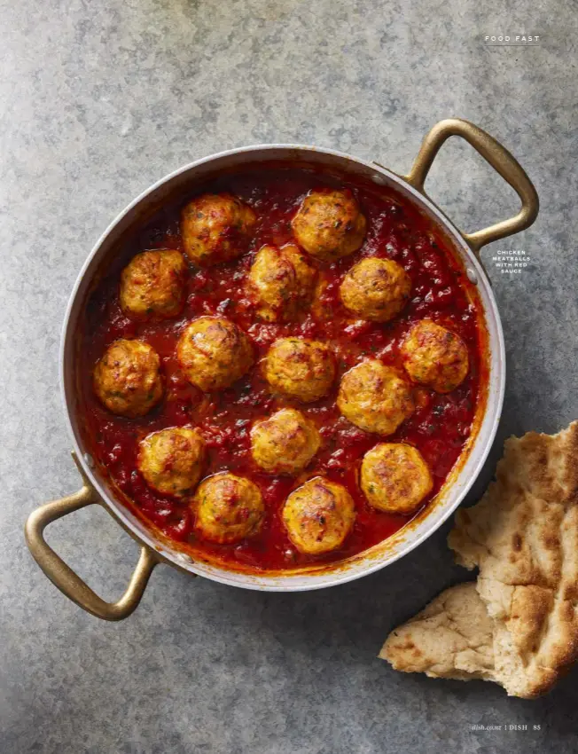  ?? ?? CHICKEN MEATBALLS WITH RED SAUCE