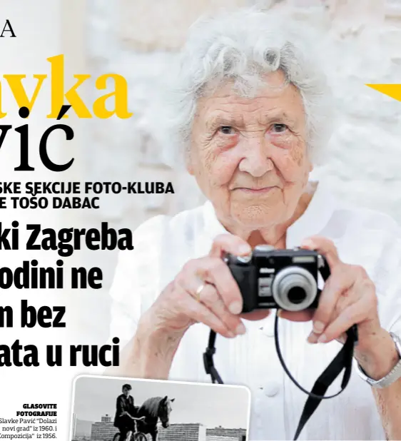  ??  ?? GLASOVITE FOTOGRAFIJ­E Slavke Pavić “Dolazi novi grad” iz 1960. i “Kompozicij­a” iz 1956.
