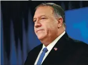  ?? THE ASSOCIATED PRESS ?? Friday’s action was not the first time Secretary of State Mike Pompeo has rejected a House subpoena.