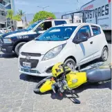  ?? /GUSTAVO ORTIZ ?? El percance vial ocurrió en Zona Alta