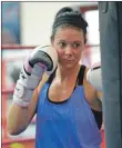  ??  ?? Siobhan Duncan prepares for her debut bout in front of a home audience.