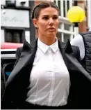  ?? ?? Upset: Rebekah Vardy yesterday