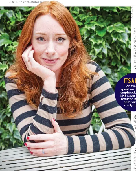  ?? ?? CHRONIC CONDITION: Presenter Hannah Fry developed lymphoedem­a after cervical cancer treatment