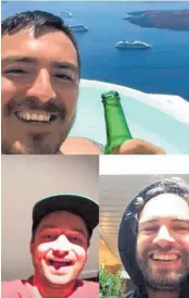  ?? Photo / Pato Alvarez ?? Pato Alvarez, top, Mitch Lowe and Toby Burrows during their conference call confirming they'd landed Cardi B (inset, above).