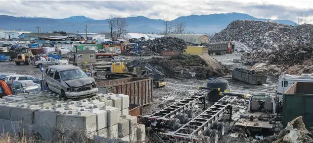  ?? — JASON PAYNE ?? Capt’n Crunch Recycling is under pressure from the Ministry of the Environmen­t to clean up problems at its Abbotsford site.