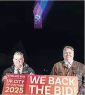  ?? ?? Iconic The Wallace Monument was the backdrop for the bid launch