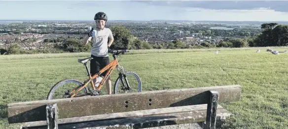  ?? ?? Finley Rollinson, 11, is set to take on the final leg of his 100-mile cycling mission this weekend with his step-dad Ben.