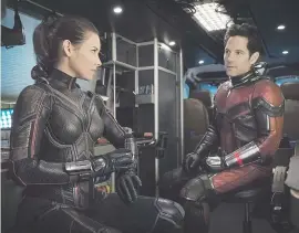  ?? Picture: Ben Rothstein/Marvel Studios 2018 ?? TEAM UP. The Wasp (Evangeline Lilly) and Ant-Man (Paul Rudd).