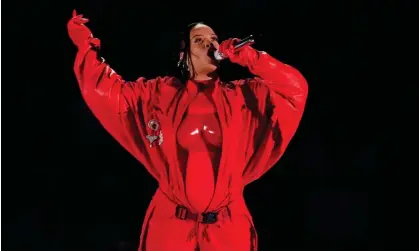  ?? ?? Soaring high … Rihanna performs during the Super Bowl half-time show. Photograph: Sean Ryan/IPS/Rex/Shuttersto­ck