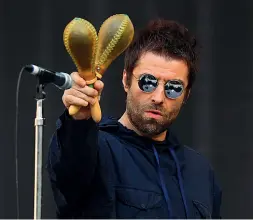  ??  ?? Britpop Liam Gallagher è tra gli headliner di stasera. Domani, i Pearl Jam