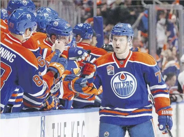  ?? THE CANADIAN PRESS ?? Oscar Klefbom is showing he has the potential to provide some much-needed scoring from the blue-line for the Oilers.