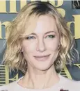  ??  ?? 0 Cate Blanchett refused to reveal what happened