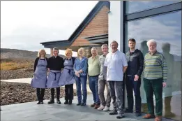  ?? Photograph: Sara Bain. ?? Chef Lawrence Millott; shop manager Mhairi Cousins; Camuscross and Duisdale Initiative chairman Mark Wringe; Rory Flyn, CDI director; Alan Gibson, An Crùbh Ltd chairman; Sheila Dick, An Crùbh Ltd director; Innes Grant, CDI treasurer; DJ MacLennan, An...