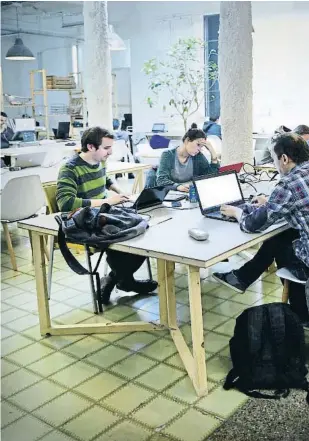  ?? ?? Un espacio de coworking en Barcelona