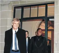  ?? / H A RO L D CUNNINGHAM/AFP ?? SA’s 800m Olympic champion Caster Semenya, right, leaves the CAS after a landmark hearing on Monday.