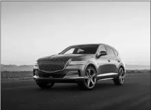  ?? JAMES LIPMAN / COURTESY OF GENESIS MOTOR NORTH AMERICA VIA AP ?? The Genesis GV80 is a new entrant in the midsize luxury SUV class. It is just as impressive as its rivals but undercuts the competitio­n by thousands of dollars.