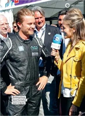  ?? STALEY ?? Rosberg drove Gen2 Formula E racer in Berlin