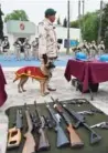  ?? ?? La ceremonia de destrucció­n de armamento a disposició­n de la Secretaría de la Defensa Nacional se realizó en las instalacio­nes de la 47 Zona Militar.