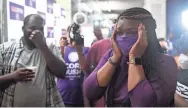  ?? MICHAEL B. THOMAS/ GETTY IMAGES ?? Cori Bush, right, was a prominent voice in the Ferguson protests.