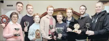  ??  ?? Chestfield Cricket Club award winners with their trophies