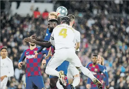  ?? FOTO: JA SIRVENT ?? Sergio Ramos, la excepción
Es el único jugador del Madrid que ha visto puerta de cabeza en 178 balones colgados al área