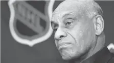  ?? PATRICIA MCDONNELL/THE ASSOCIATED PRESS/FILES ?? Willie O’Ree, the NHL’s first black player and current NHL director of youth developmen­t, was selected to be a member of the Hockey Hall of Fame on Tuesday.