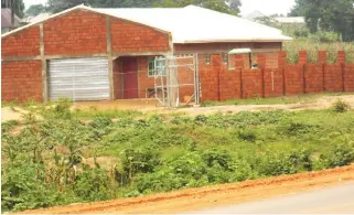  ??  ?? A warehouse reportedly built to store paddy rice bought off from the farmers in Kwakuti community