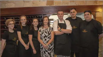  ??  ?? Marianne Fox, Sean Keogh and their restaurant staff.