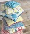  ?? JONATHAN ADLER’S ?? Adler’s spring fabric collection features bright, bold patterns.