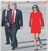  ??  ?? Matchy, matchy: Donald Trump and wife Melania last weekend. Top, fashion writer Anne Laure Mais. Main picture, Max Mara autumn/winter 17