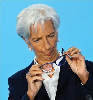  ?? ?? La presidenta del Banco Central Europeo, Christine Lagarde.